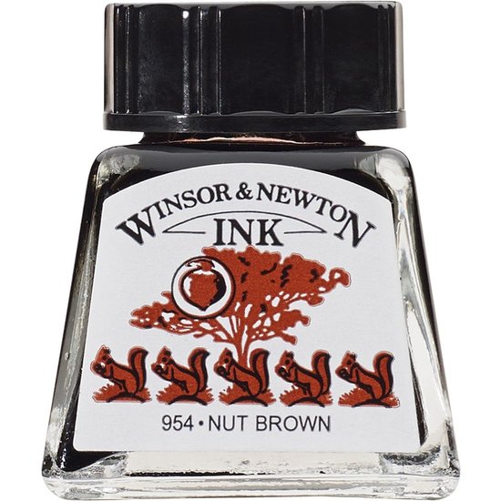 Winsor & Newton Winsor & Newton Ink 14ml. Nut Brown