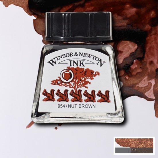 Winsor & Newton Winsor & Newton Ink 14ml. Nut Brown