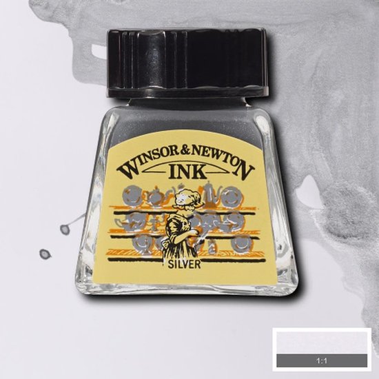 Winsor & Newton Winsor & Newton Ink 14ml. Silver-Metallic Aluminium