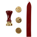 Manuscript Manuscript Wax zegel set 18 mm. Kroon - Franse lelie - Bloem