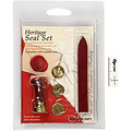 Manuscript Manuscript Wax zegel set 18 mm. Kroon - Franse lelie - Bloem