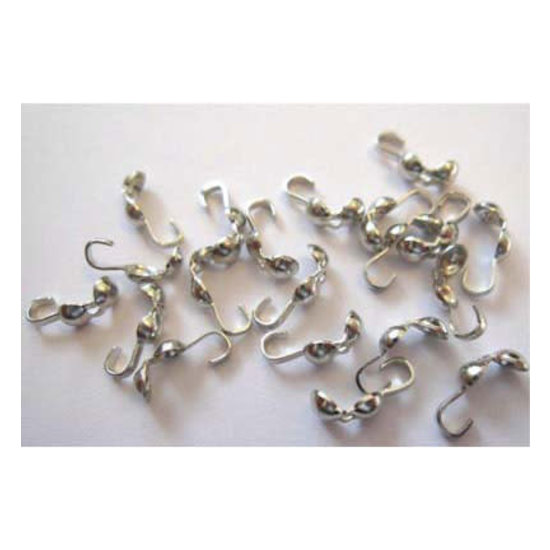 Hobby & Crafting Fun Kalotten Dubbel oog Zilverkleurig 20st