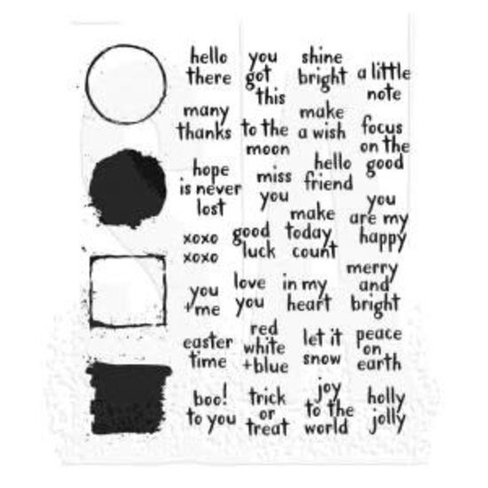 Tim Holtz Tim Holtz Cling Stamp Note Quotes