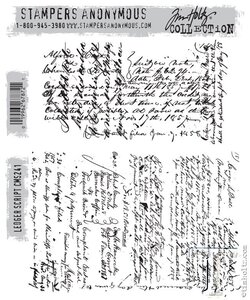 Tim Holtz Cling Stamp Ledger Script