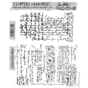 Tim Holtz Cling Stamp Ledger Script