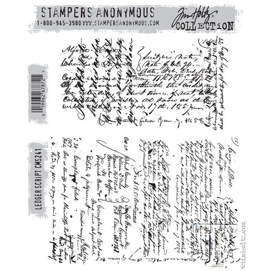 Tim Holtz Tim Holtz Cling Stamp Ledger Script