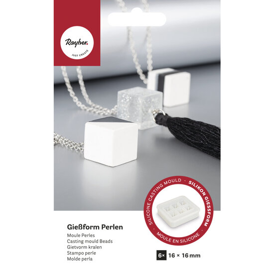 Rayher Silicone gietmal vorm Kubus 16x16mm.