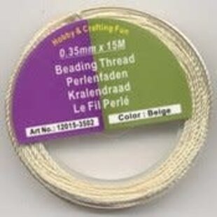 Kralendraad 0.35mm x 15 m beige