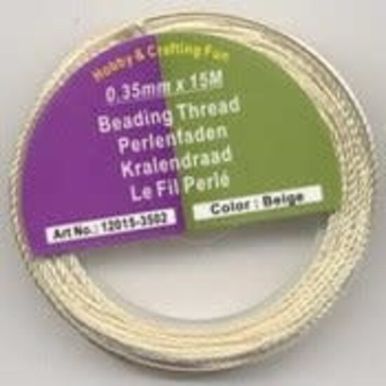 Hobby & Crafting Fun Kralendraad 0.35mm x 15 m beige