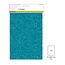 CraftEmotions Craftemotions glitterkarton 5 vel A4 220g Turquoise