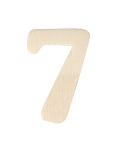 Houten Cijfer "7"   4 cm