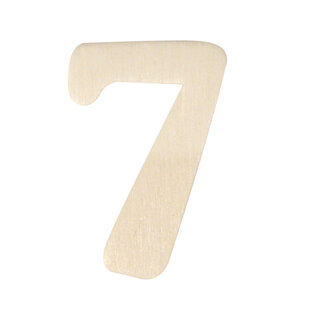 Houten Cijfer "7"   4 cm