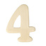 Rayher Houten Cijfer "4"   4 cm