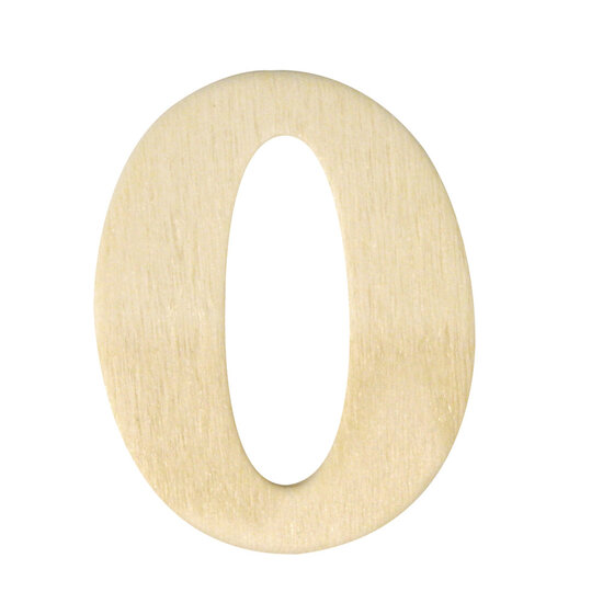 Rayher Houten Cijfer "0"   4 cm