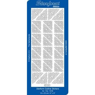 Starform Stickervel Hoeken 10x23cm Goud nr. 1018