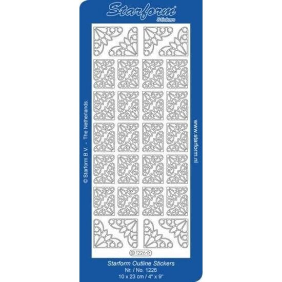 Starform Starform Stickervel Hoeken 10x23cm Goud nr. 1226