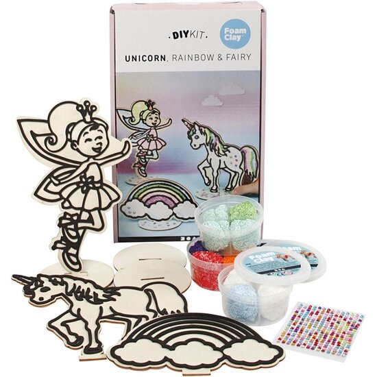 Creotime DIY Kit Foam Clay Unicorn Rainbow & Fairy