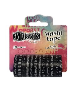 Dylusions Washi Tape set Black 3,5cm x 5,5m 12pcs.