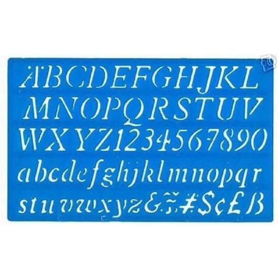 Helix Helix lettersjabloon 20mm. Italic