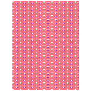 Vel Decopatch papier Patroon Hartjes Roze/Rood