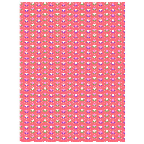 Decopatch Vel Decopatch papier Patroon Hartjes Roze/Rood