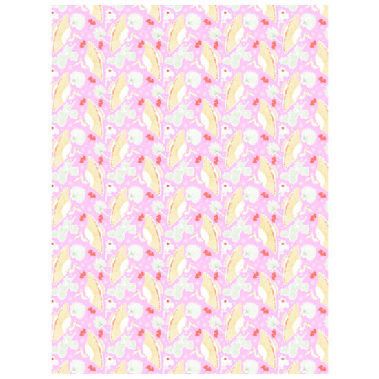 Decopatch Vel Decopatch Papier Textuur Patroon Vogel Roze/Goud