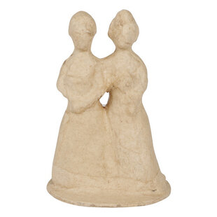 Decopatch Papier maché Trouwfiguren Vrouw+Vrouw 8,5x8,5x13cm.