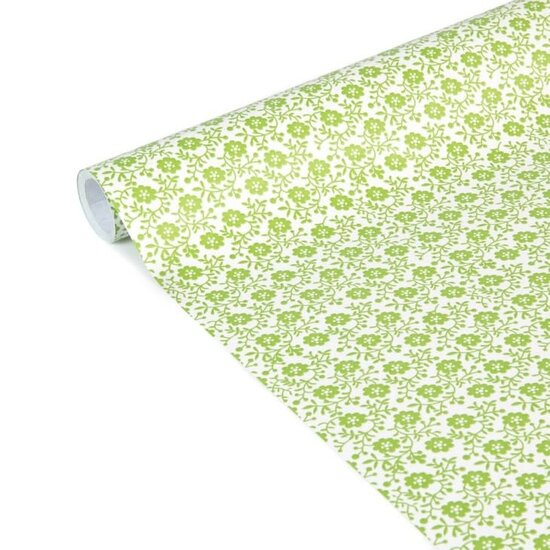 Clairefontaine ClaireFontaine Tiny Rolls Inpakpapier 80g 5x0,35m Groene Bloemen