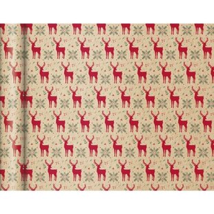 ClaireFontaine Tiny Rolls Inpakpapier 70g 5x0,35m Rendier Rood