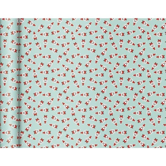 Clairefontaine ClaireFontaine Tiny Rolls Inpakpapier 80g 5x0,35m Kerstman