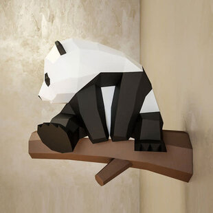 DIY Paper Wall Art kit Panda 50x45x36cm