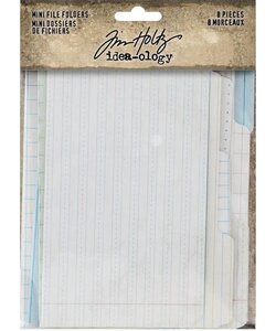 Tim Holtz Idea-Ology Mini File folders 8 pcs.