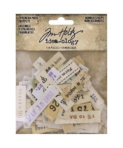 Tim Holtz Idea-Ology Ephemera Pack Snippets Number strips