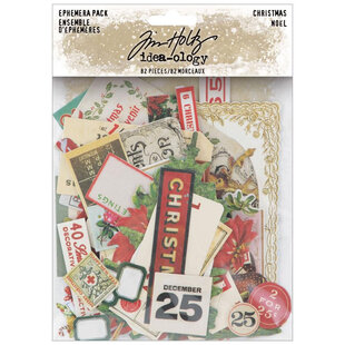 Tim Holtz Idea-Ology Ephemera Pack Christmas 82 pcs.