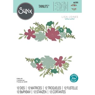 Sizzix Thinlits Die Set Wild Blossom Borders By Lisa Jones