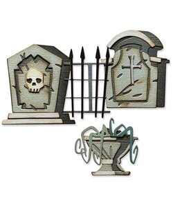 Sizzix Thinlits Die Set Tim Holtz Graveyard Colorize 22 Dies