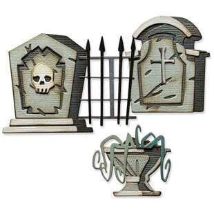 Sizzix Thinlits Die Set Tim Holtz Graveyard Colorize 22 Dies