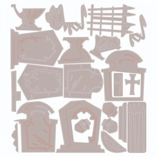 Sizzix Sizzix Thinlits Die Set Tim Holtz Graveyard Colorize 22 Dies