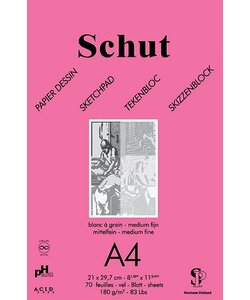 Schut Dessin blok Roze Schets- en Tekenpapier 180 gr. A4 70 vel