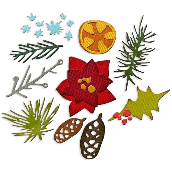 Tim Holtz Sizzix Thinlits Die Set Tim Holtz 14 Dies Modern Festive
