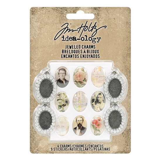 Tim Holtz Tim Holtz Idea-Ology Jeweled Charms 4 pcs.+9 stickers