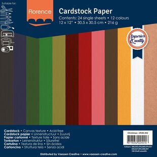 Florence Cardstock Texture Pack Kerst 12x12'' 216g