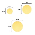 Vaessen Creative Vaessen Creative Figuurpons Set cirkels met sierrand 3pcs