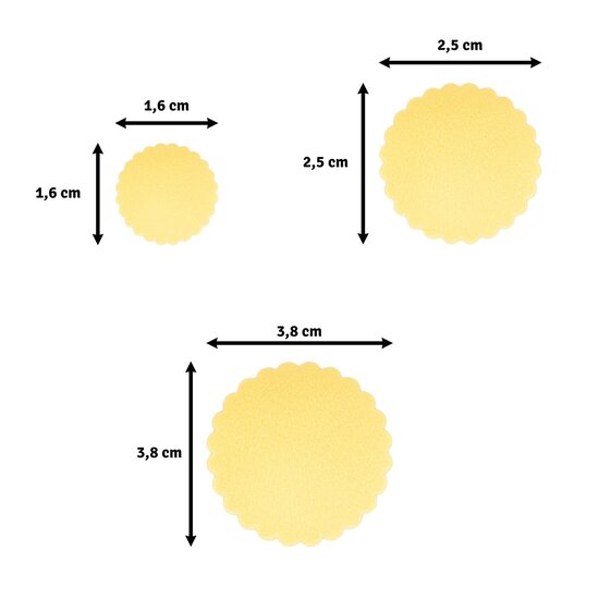 Vaessen Creative Vaessen Creative Figuurpons Set cirkels met sierrand 3pcs