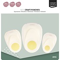 Vaessen Creative Vaessen Creative Figuurpons Set cirkels met sierrand 3pcs
