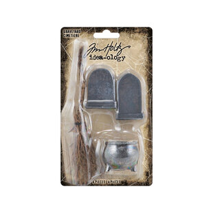 Tim Holtz Idea-Ology Halloween Graveyard 4pcs.