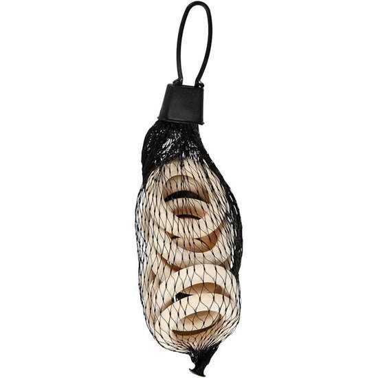 Creativ Company Houten Ring / Gordijnring d: 35 mm binnenmaat  20 mm 8 stuks