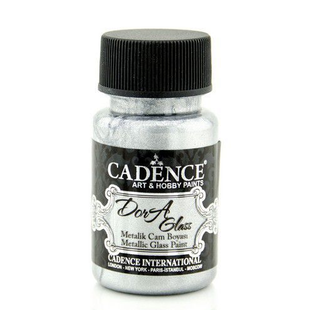 Cadence Dora Metallic Glas Verf 50 ml Zilver