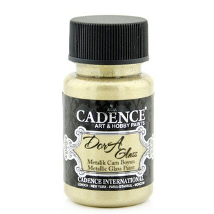 Cadence Dora Metallic Glas Verf 50 ml Wit Goud