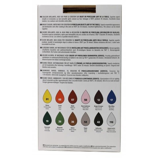 Pebeo Pebeo Porcelaine  150 Porseleinverf Exploration set Nr. 2 12x20 ml